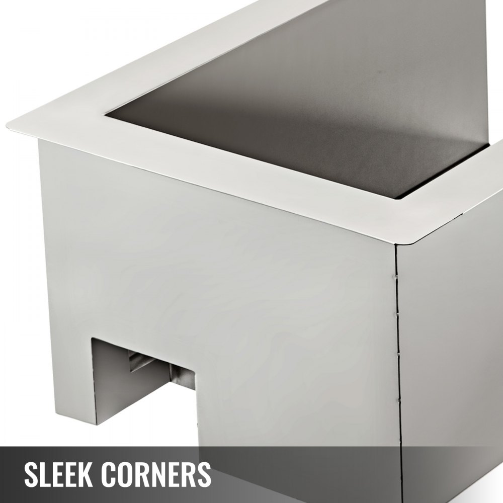 VEVOR Inserto per Barbecue a Gas in Acciaio Inossidabile 304, Rivestimento Antiaderente Argento da 368 x 584 x 248 mm, Cappa a Gas per Grill BBQ per Protezione da Cucina all'Aperto e Isola Barbecue