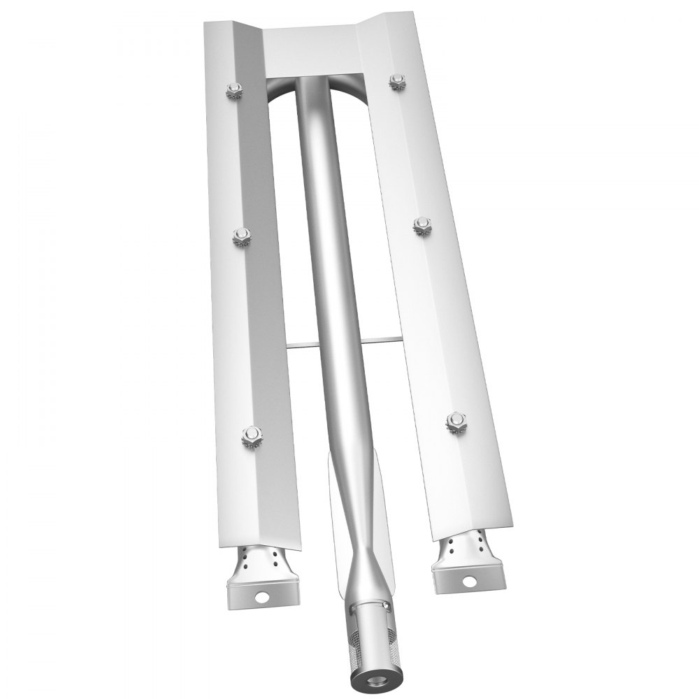 VEVOR Bruciatore a Tubo per Barbecue 550 x 175 x 60 mm, Bruciatore per Grigilia in Acciaio Inossidabile, Bruciatore d'Argento a 3 Pezzi, Uso per Sostituire il Bruciatore nella Griglia o nel Forno