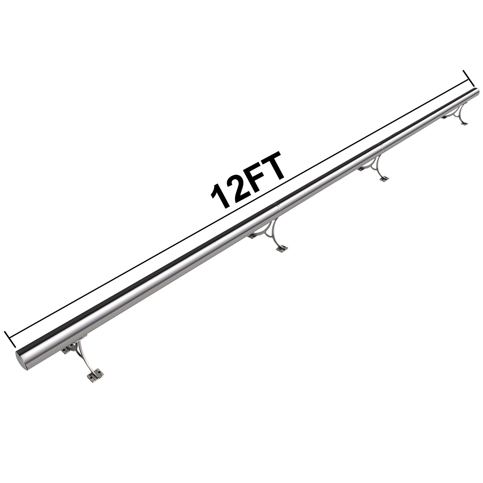 Kit Bar Piedi Calpestati Binario Acciaio Piedi Bar Kit Tubo 12 Piedi