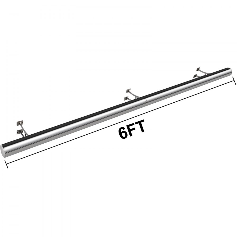 Kit Bar Piedi Calpestati Binario Acciaio Piedi Bar Kit Tubo 6 Piedicon Staffa