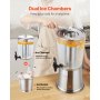 VEVOR Distributore di Bevande, 8 L per Feste, Contenitore di Succhi in Acciaio Inox e Plastica con Rubinetto per Camera del Ghiaccio, Distributore di Tè, Limonata, Succo d'Acqua, per Ristoranti
