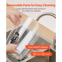 VEVOR Distributore di Bevande, 8 L per Feste, Contenitore di Succhi in Acciaio Inox e Plastica con Rubinetto per Camera del Ghiaccio, Distributore di Tè, Limonata, Succo d'Acqua, per Ristoranti