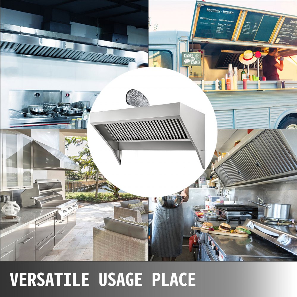 Scarico A Cappa Aspirante Cappa Nerofumo A Cucina In Acciaio Inox 71x30 Pollici