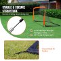 VEVOR Porta da Calcio Pop-up per Bambini 190 x 100 cm Portatile, Cancello da Calcio per Bambini da Giardino Portatile Telaio in Fibra di Vetro per l'Allenamento, Porta da Calcio per Bambini da Cortile