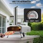 VEVOR Forno Esterno 304 mm Portatile Legno Accessori Pizza da Campeggio Argento