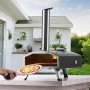 VEVOR Forno Portatile per Esterni 304 mm, Pellet e Trucioli e Carbone Tri-Fuel, Griglia Pizza con Spruzzo di Ferro, Include Pietra Pizza Girevole a 210°, Paletta, Ideale per Campeggio Cortile, Nero