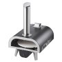 VEVOR Forno per Pizza da Eterno 304,8 mm, Forno a Legna a Pellet con Termometro e Rotazione Elettrica, Macchina per Pizza Portatile per Campeggio, Pietra, Borsa per il Trasporto, Pala