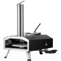 VEVOR Forno per Pizza a Doppio Combustibile Esterno 304 mm, Forno per Pizza per Esterni Alimentato a Pellet e Gas con Pietra per Pizza in Cordierite Ispessita, Gamba Pieghevole per Campeggio Cortile