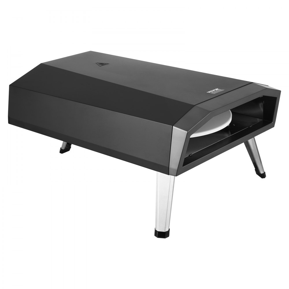 VEVOR Forno per Pizza da Esterno a Gas 406 mm Griglia Portatile da Esterno, con Pietra in Cordierite Spessa, Gamba Pieghevole forno con Copertura Impermeabile Spray di Ferro per Campeggio e Cortile