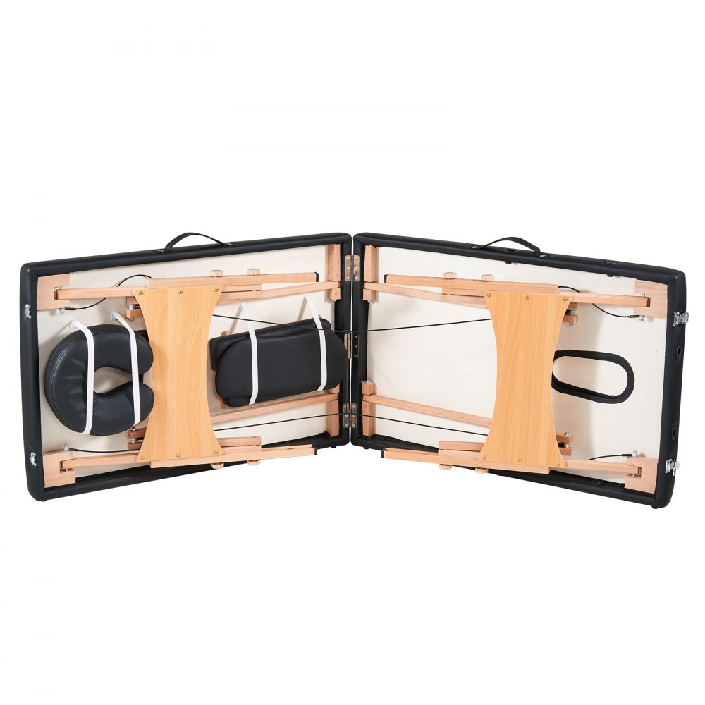 VEVOR Lettino da Massaggio Portatile Larghezza 600 mm Lettino per Tatuaggi da Salone Regolabile in Altezza a 8 Livelli, Carico 272 kg Lettino da Spa con Poggiatesta, Braccioli, Borsa per Trasporto