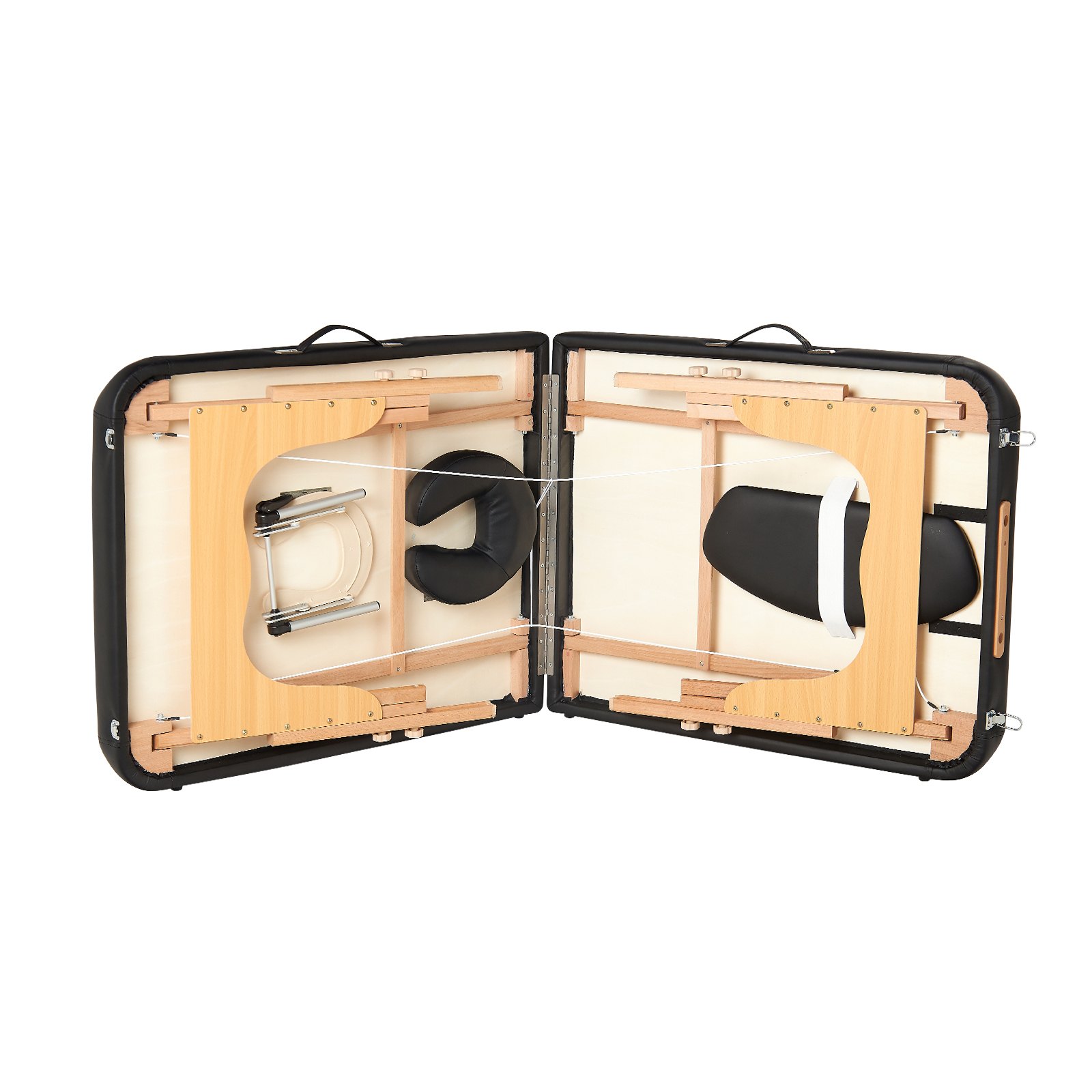 VEVOR Lettino da Massaggio Portatile, Lettino Tatuaggi Salone Pieghevole Leggero Altezza Regolabile 8 Livelli, Lettino Poggiatesta, Braccioli, Tavolozza, Trasporto Borsa, 76 x 185 cm, Portato 340 kg