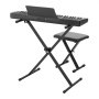 VEVOR Pianoforte Digitale a 61 Tasti Semipesati con Supporto Panca Sedile 128 Suoni e Ritmi, Connettività USB/MIDI, Leggio, Tasti Standard 22 mm, Doppia Alimentazione, Altoparlante Integrato, Nero