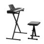 VEVOR Pianoforte Digitale a 61 Tasti Semipesati con Supporto Panca Sedile 128 Suoni e Ritmi, Connettività USB/MIDI, Leggio, Tasti Standard 22 mm, Doppia Alimentazione, Altoparlante Integrato, Nero