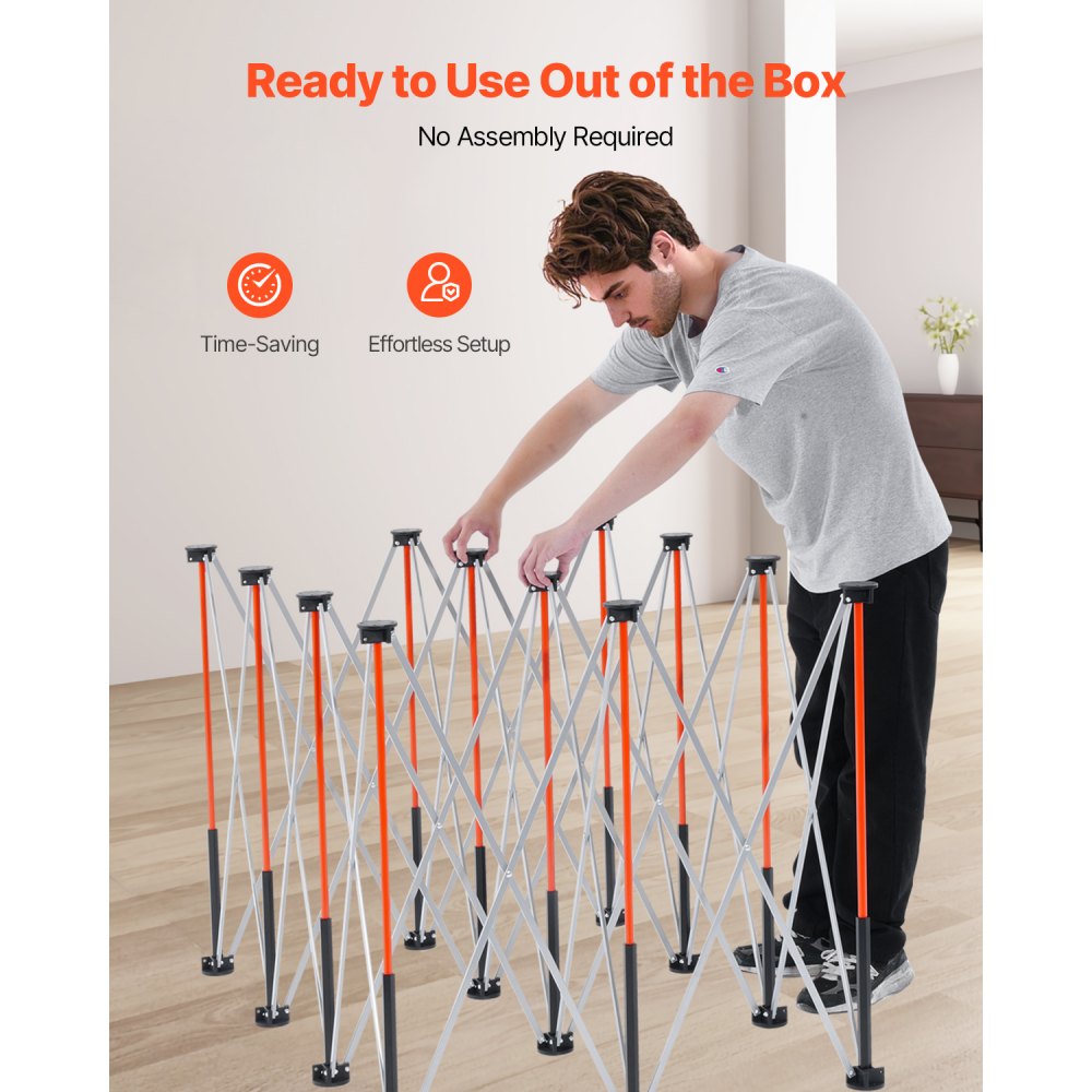 VEVOR Portable Folding Assembly Stand (1865 x 1261 x 733 mm), Collapsible Workbench Stand with 2041 kg Load Capacity & Storage Bag (no tabletop) for Garage Workshop