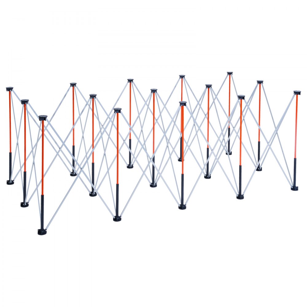 VEVOR Banco da Lavoro Pieghevole Portatile 2445 x 1255 mm Tavolo di Lavoro Pieghevole Senza Montaggio, Carico di 2724 kg con Borsa Portaoggetti, Piano del Tavolo Non Incluso, per Garage, Officina