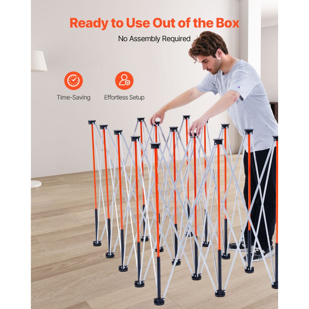 VEVOR Portable Folding Assembly Stand (2467 x 1266 x 865 mm), Collapsible Workbench Stand with 2724 kg Load Capacity & Storage Bag (no tabletop) for Garage Workshop