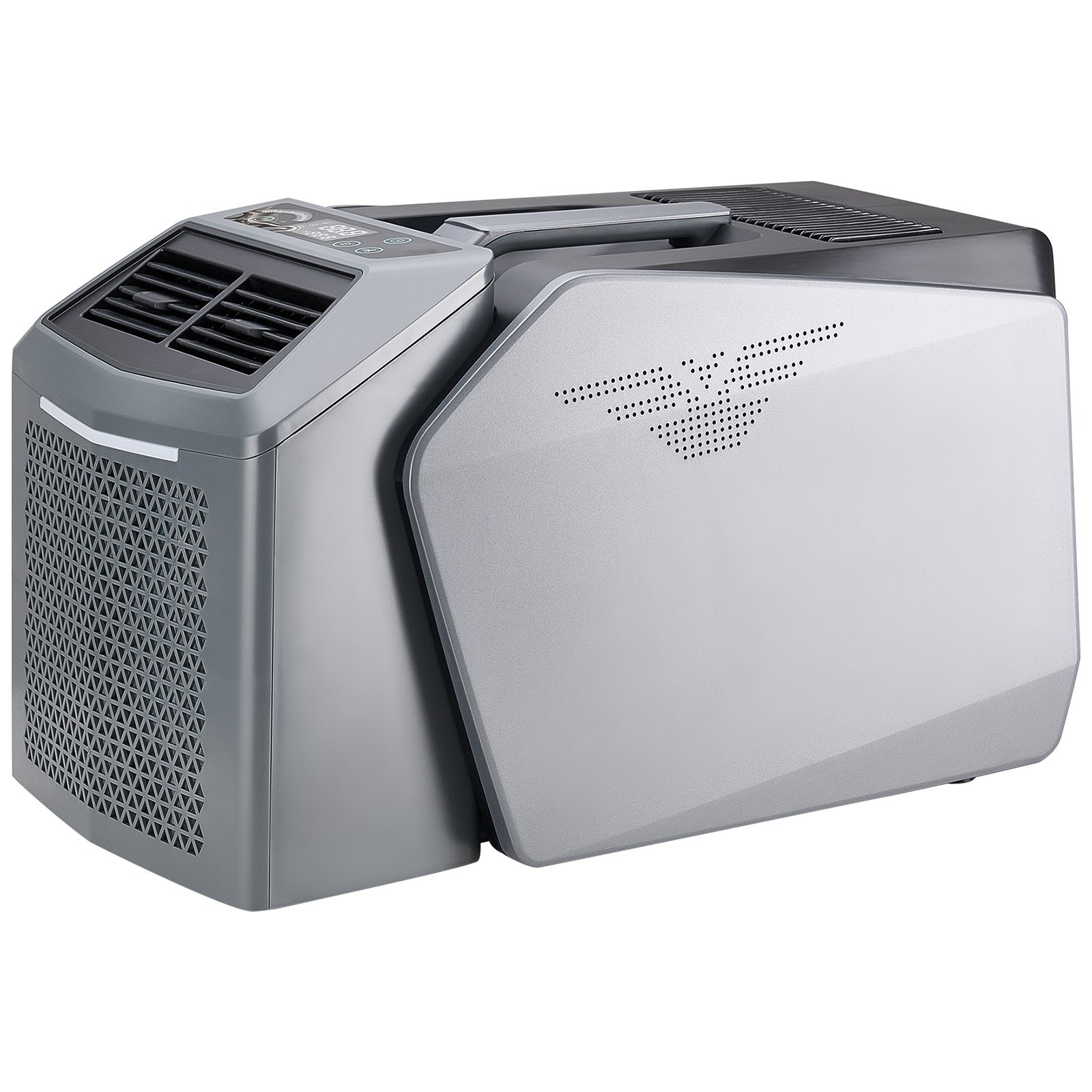 VEVOR Portable Air Conditioner, 5000 BTU, 3-Speed Air Conditioner with 24-Hour Timer, Cooler, Adjustable from 16-32 °C, Compatible with AC/DC, Camping, RVs or Home Use, Grey, 320x580x346 mm