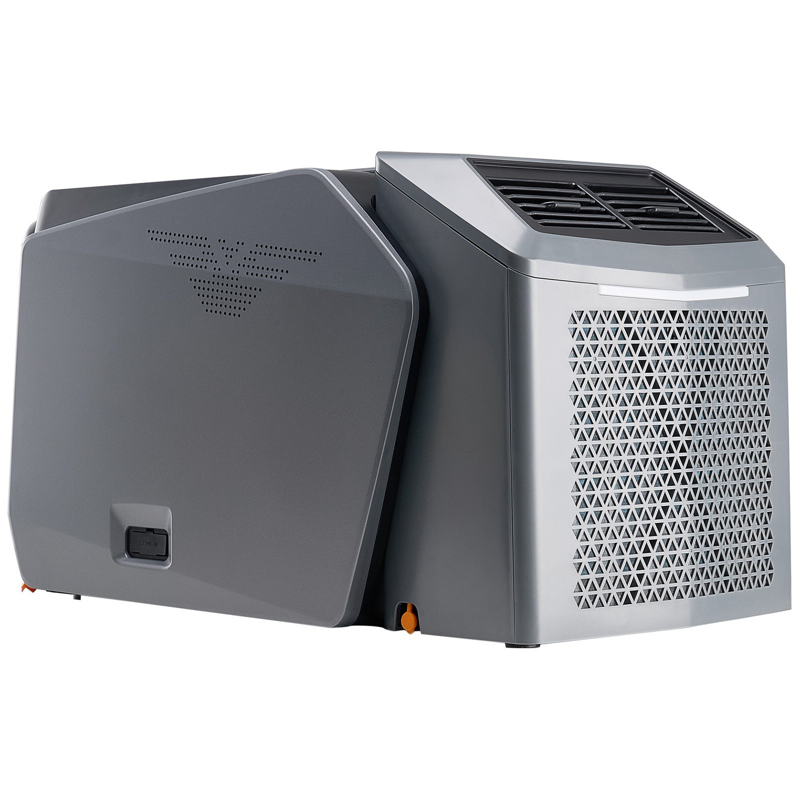 VEVOR Portable Air Conditioner, 5000 BTU, 3-Speed Air Conditioner with 24-Hour Timer, Cooler, Adjustable from 16-32 °C, Compatible with AC/DC, Camping, RVs or Home Use, Grey, 320x580x346 mm