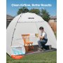VEVOR Tenda per Cabina di Verniciatura a Spruzzo Portatile Area Lavoro 233x172x190 cm, Tenda per Verniciatura a Spruzzo Cabina Impermeabile e Pieghevole con Pavimento Integrato Porta Avvolgibile
