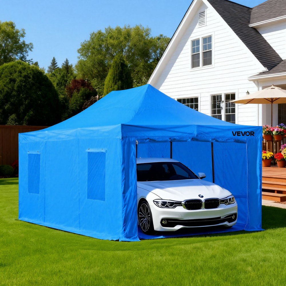 VEVOR Tenda per Cabina di Verniciatura a Spruzzo Portatile 587x398x178 cm Tenda per Verniciatura a Spruzzo Cabina Impermeabile e Pieghevole con 2 Finestre Laterali, Mobili per Auto Motociclette