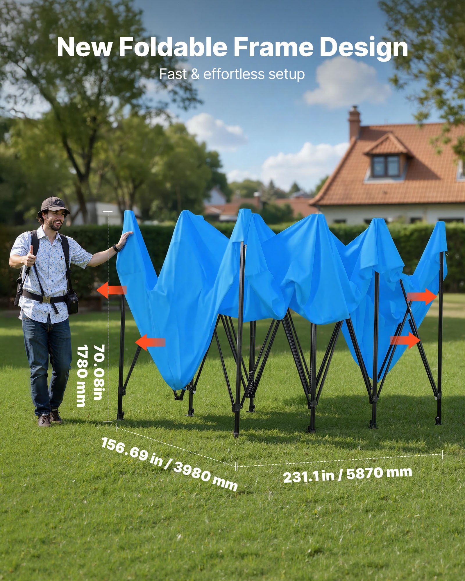 VEVOR Tenda per Cabina di Verniciatura a Spruzzo Portatile 587x398x178 cm Tenda per Verniciatura a Spruzzo Cabina Impermeabile e Pieghevole con 2 Finestre Laterali, Mobili per Auto Motociclette