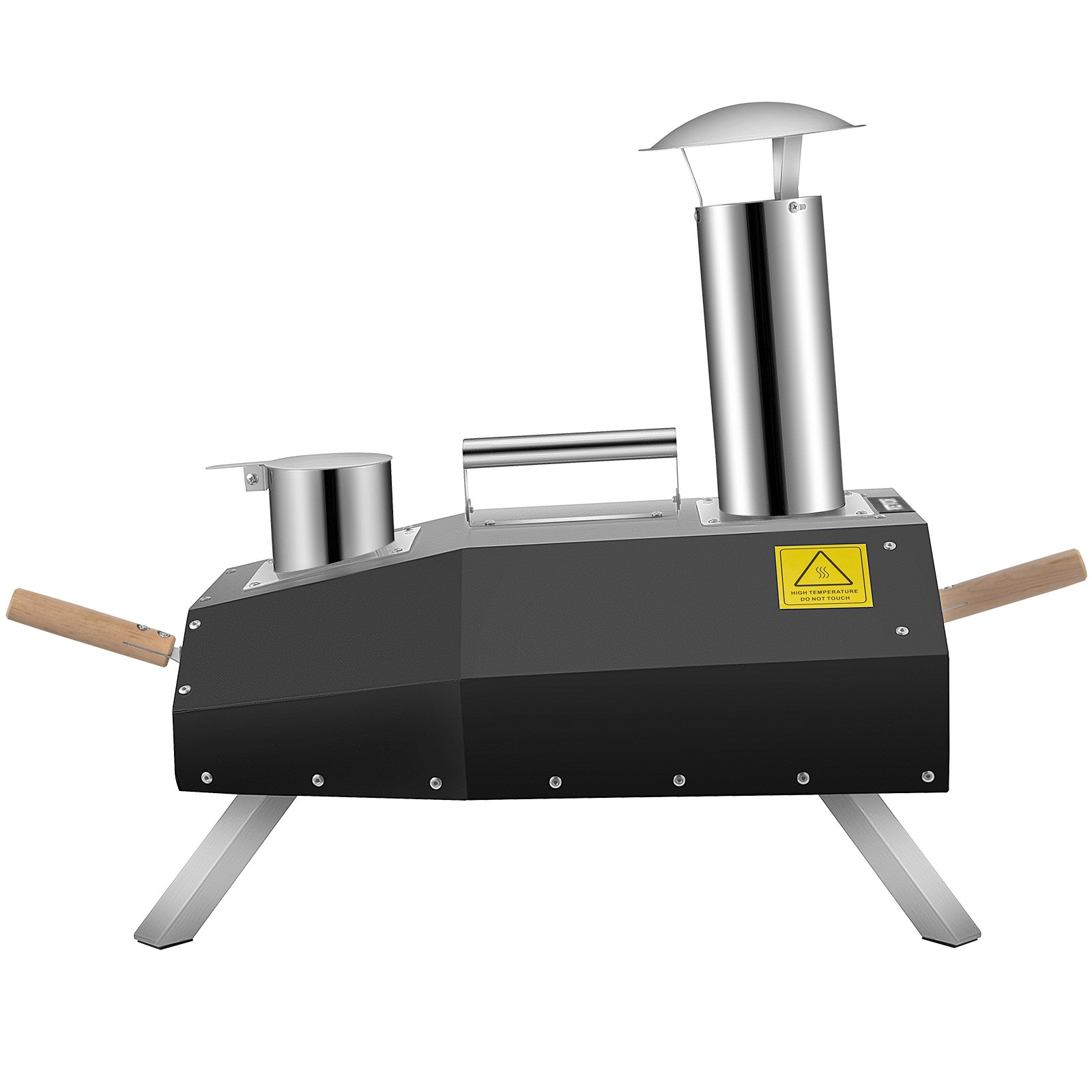 VEVOR Forno per Pizza Portatile da 12 forno a legna da Esterno in Acciaio Inox Forno Prefabbricato per Pizza 76,4x44,3x54,5 cm Temperatura Max