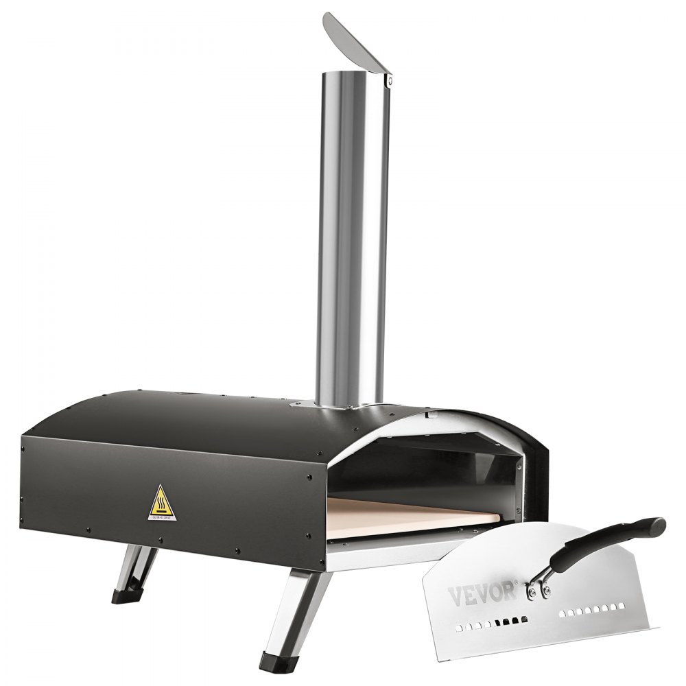 VEVOR Portable Outdoor Pizza Oven 304.8 mm, Gas, Wood Pellet, Charcoal Pizza Oven, Stainless Steel Pizza Oven, Max. 540 ℃, Wood Pellet Shovel, Pizza Stone & Carrying Bag – Premium Wood-Fired Pizza Oven for Garden