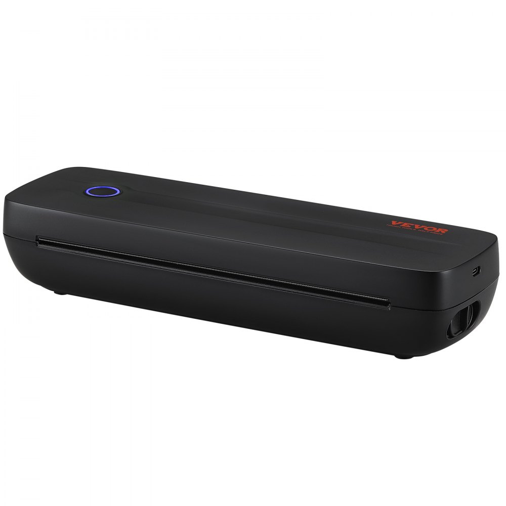 VEVOR Mobile Printer, Portable Thermal Printer, Bluetooth Inkless Printer, A4/A5 Thermal Paper, Compatible with iOS/Android/Laptop, 300 DPI, Travel Printer for Office and Home Use, Black
