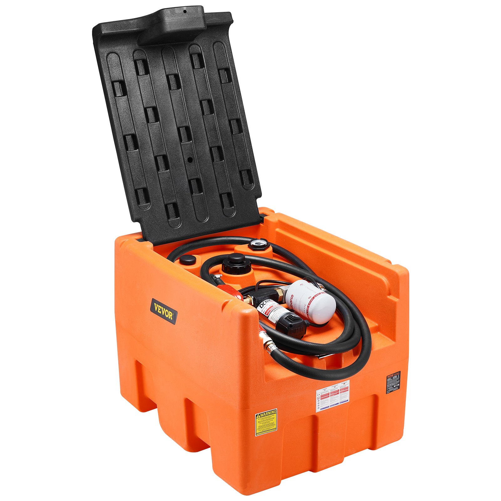 VEVOR Serbatoio Diesel Portatile 182 L, Serbatoio Rifornimento Carburante, Pompa di Trasferimento 12 V 40 L/min Tubo Flessibile da 4 m, per Veicoli Apparecchi Agricoltura Industriale Commerciale