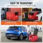 VEVOR Serbatoio Benzina Diesel Portatile 182L, Serbatoio Rifornimento Carburante, Pompa di Trasferimento 12V, 40 L/Min, Tubo Flessibile 4 m, Pistola per Rifornimento per Veicoli Settore Agricolo