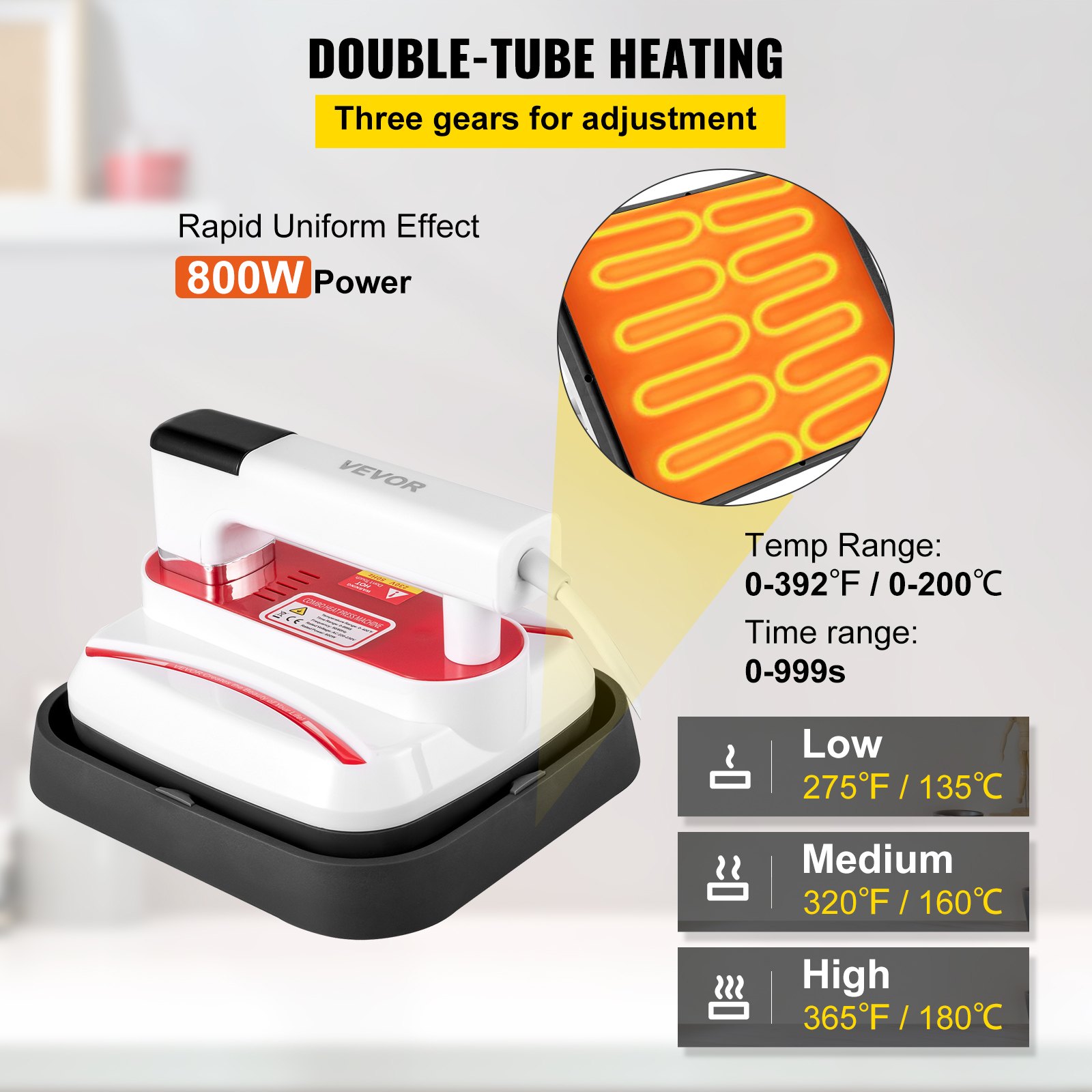 Pressa di Calore 7 x 8, Mini Pressa Portatile Rossa con Accessori per Magliette