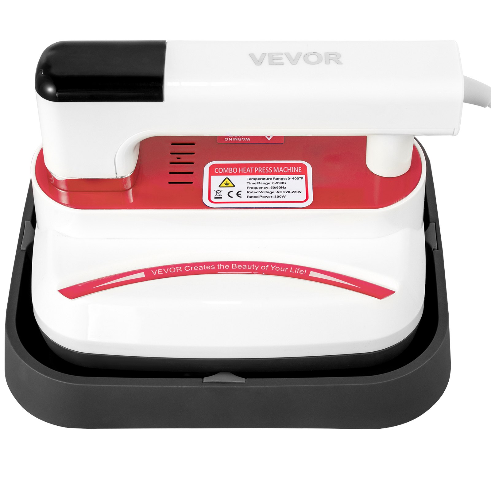 Pressa di Calore 7 x 8, Mini Pressa Portatile Rossa con Accessori per Magliette