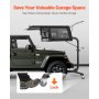 VEVOR Sollevatore per Rimozione Hard Top Jeep Carico max. 90,7 kg Sistema Rimozione Stoccaggio Hard Top per Jeep, Supporto Compatibile Jeep Wrangler 2 e 4 porte YJ, TJ, JK, JL e 4XE e Ford Bronco