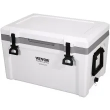 VEVOR Frigo Isotermica Rigido Portatile 49L 45-50 Lattine per Attività all'Aperto Campeggio Picnic Festa, 625x430x450 mm Scatola Frigo Portatile da Campeggio Viaggio per Bibite Bevande Alimenti BBQ