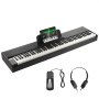 VEVOR Pianoforte Digitale con 88 Tasti Completamente Pesati, Set Tastiera Elettrica Portatile con Doppia Tastiera, Pianoforte Elettrico Altoparlanti, Pedale Sustain, Cuffie, Bluetooth USB MIDI