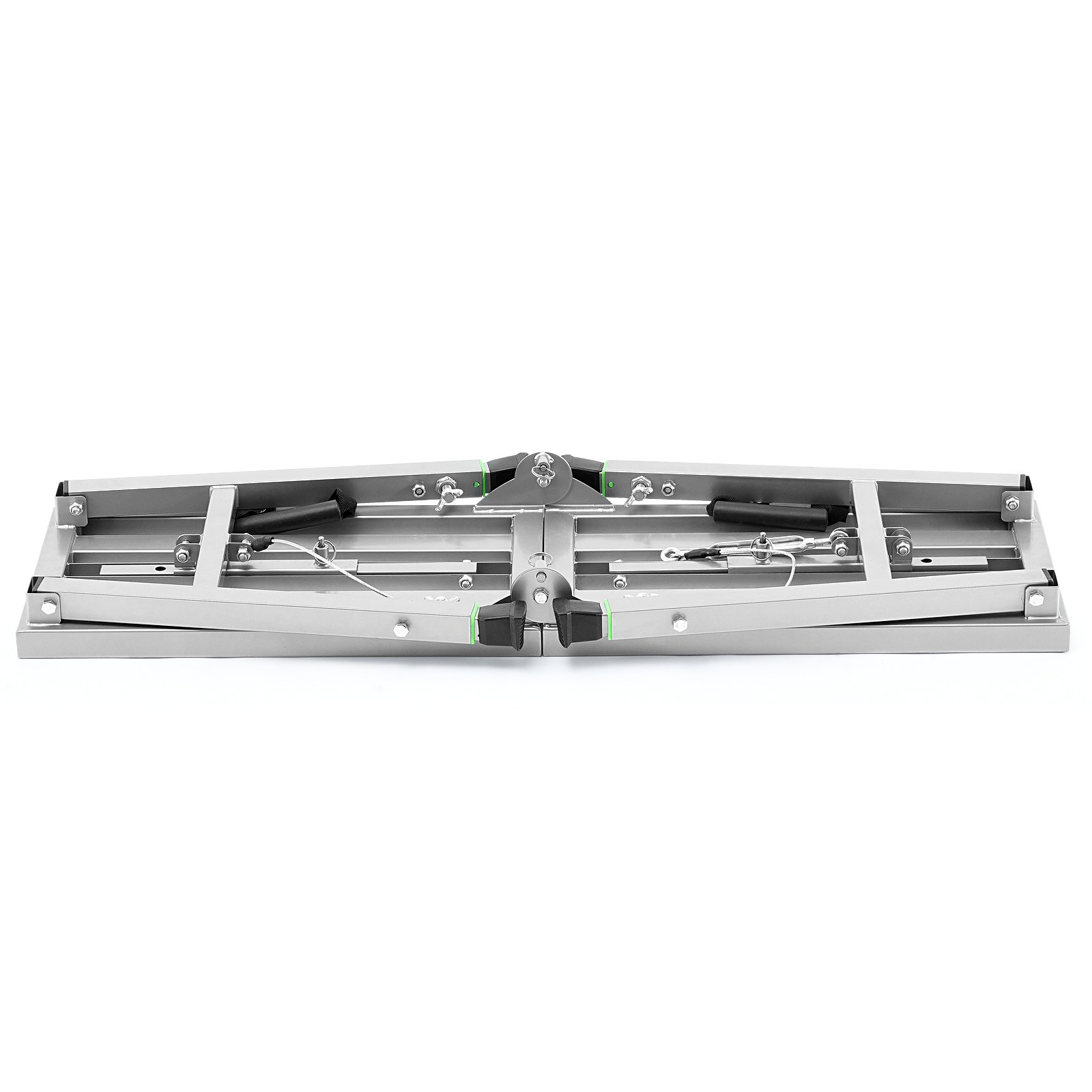 VEVOR Piattaforma di Lavoro, Altezza Regolabile 74 cm a 3 Marce, Scala Pieghevole in Lega di Acciaio, Piattaforma per Ponteggi Capacità 180 kg, Piedini in Gomma Antiscivolo, per Pulizia Lavaggio