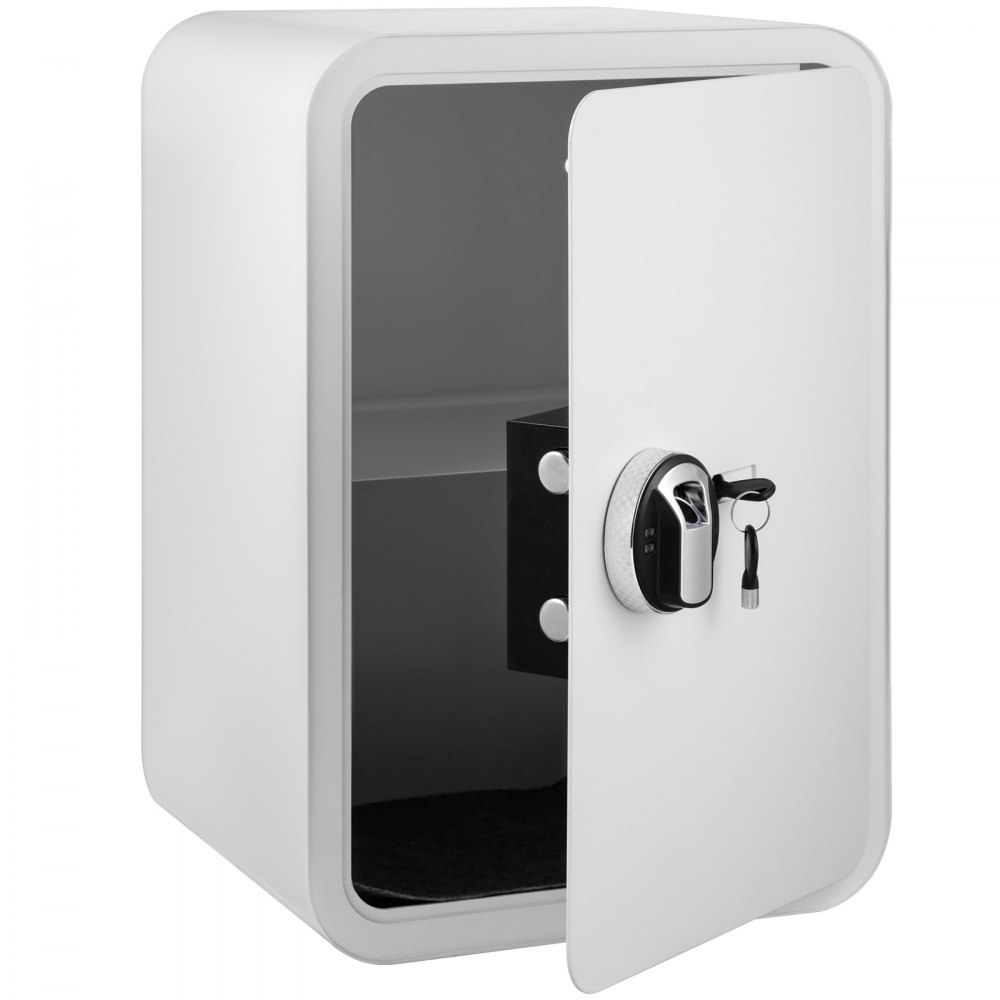 VEVOR Casseforte di Sicurezza Portatile, Cassetta con Blocco Tasti/Blocco Impronte Digitale 43x41x58 cm, Cassetta di Sicurezza Acciaio Legato per Riporre Pistole, Documenti Importanti, Gioielli Ecc