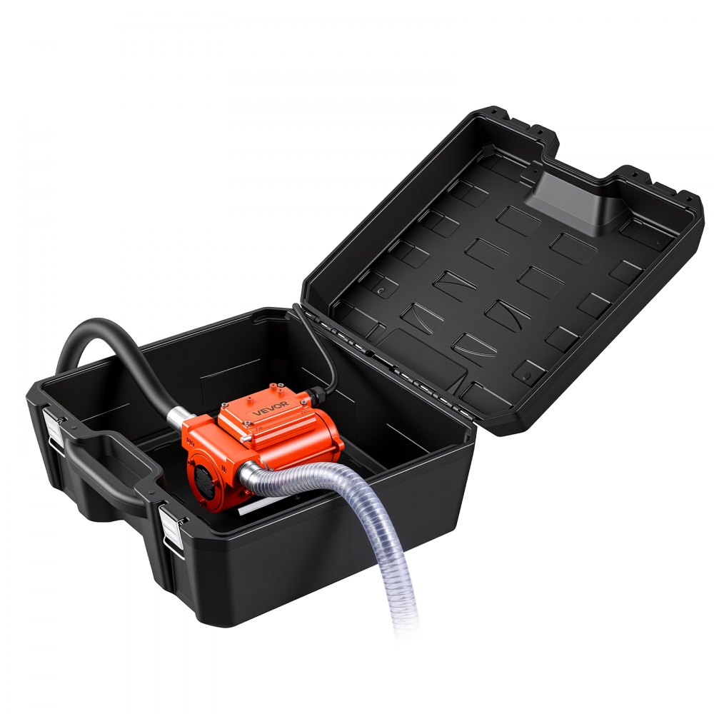 VEVOR Kit Pompa per Trasferimento Diesel Benzina Cherosene Portatile 12V Pompa Elettrica Portatile, Motore da 1/4 CV, Corpo in Ghisa, con Ugello Carburante Manuale, Tubo di Scarico, Filtro a Rete
