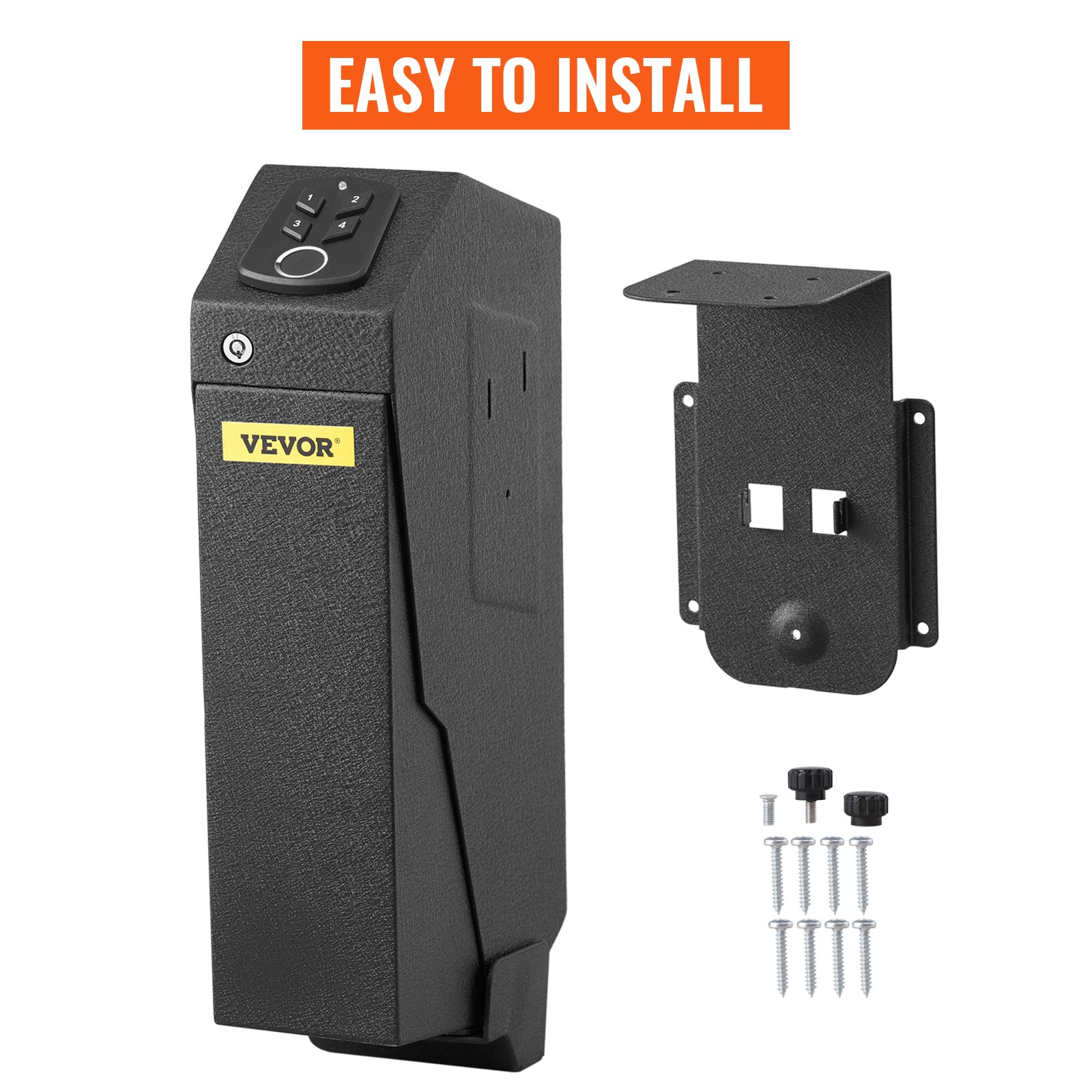 VEVOR Cassaforte a Muro con 2 Chiavi con Impronta Digitale e Cassaforte con Combinazione Elettronica  4 x AA a Batteria Sicure per La Sicurezza Domestica