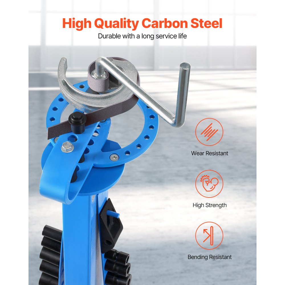 VEVOR Piegatubi Manuale per Tubi con Diametro Esterno Massimo 5,08 cm con 14 Matrici di Piegatura, Utensile per Piegatura Tubi a 200° in Rame Alluminio Ferro, per Riparazione Auto Frigoriferi