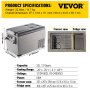 VEVOR Congelatore per Frigorifero Elettrico Portatile, Capacità 35 L Piccolo Frigorifero Congelatore 27,1 x 13,6 x 15 Pollici Mini Frigorifero per Auto per Guida Viaggi Potenza Totale in Ingresso 60 W