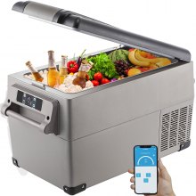 VEVOR Congelatore per Frigorifero Elettrico Portatile, Capacità 35 L Piccolo Frigorifero Congelatore 27,1 x 13,6 x 15 Pollici Mini Frigorifero per Auto per Guida Viaggi Potenza Totale in Ingresso 60 W