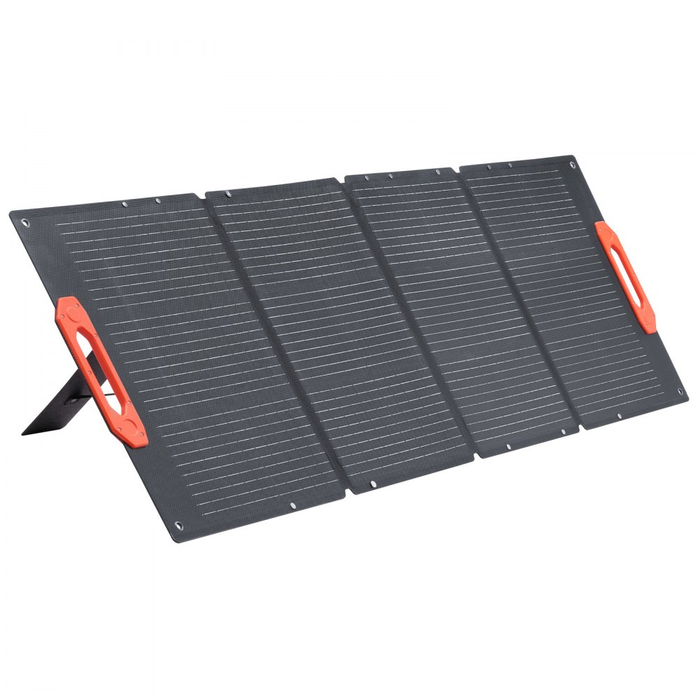 VEVOR Pannello Solare Monocristallino Pieghevole da 150 W, Pannello Solare Monocristallino ETFE Portatile con Alta Efficienza, Uscita MC4, Porte USB, IP67 Impermeabile per Centrali Elettriche