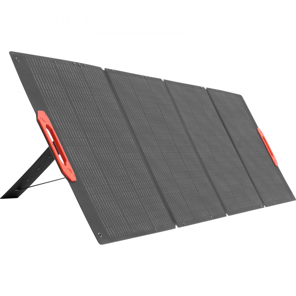 VEVOR Pannello Solare Monocristallino Pieghevole da 300 W, Pannello Solare Monocristallino ETFE Portatile con Alta Efficienza, Uscita MC4, Porte USB, IP67 Impermeabile per Centrali Elettriche