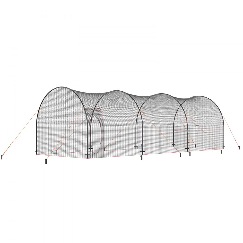 VEVOR Rete Gabbia da Baseball Telaio e Rete 10 x 3,6 x 3 m, Rete per Gabbia da Baseball per Allenamento di Battere e Fielding, Rete da Baseball con Borsa Trasporto per Adolescenti Adulti Cortile Nero
