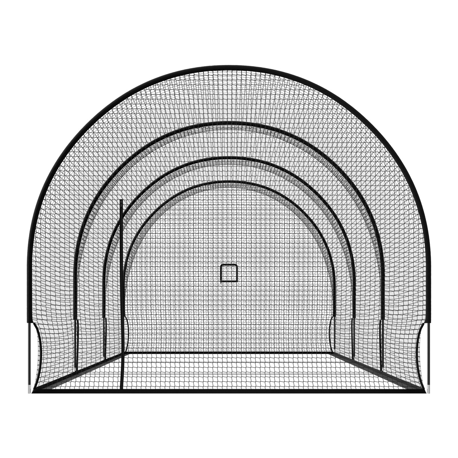 VEVOR Gabbia da Battuta da Baseball da 10058 x 3660 x 3000 mm Indipendente con Poliestere senza Nodi a 4 Strati e Apertura per Macchina da Lancio, Gabbie da Battuta in Rete per Interni Esterni