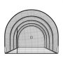 VEVOR Gabbia da Battuta Portatile Indipendente da Baseball 12200 x 3700 x 3050 mm, con Poliestere Senza Nodi a 4 Strati e Apertura per Macchina da Lancio, Rete da Softball per Interni ed Esterni