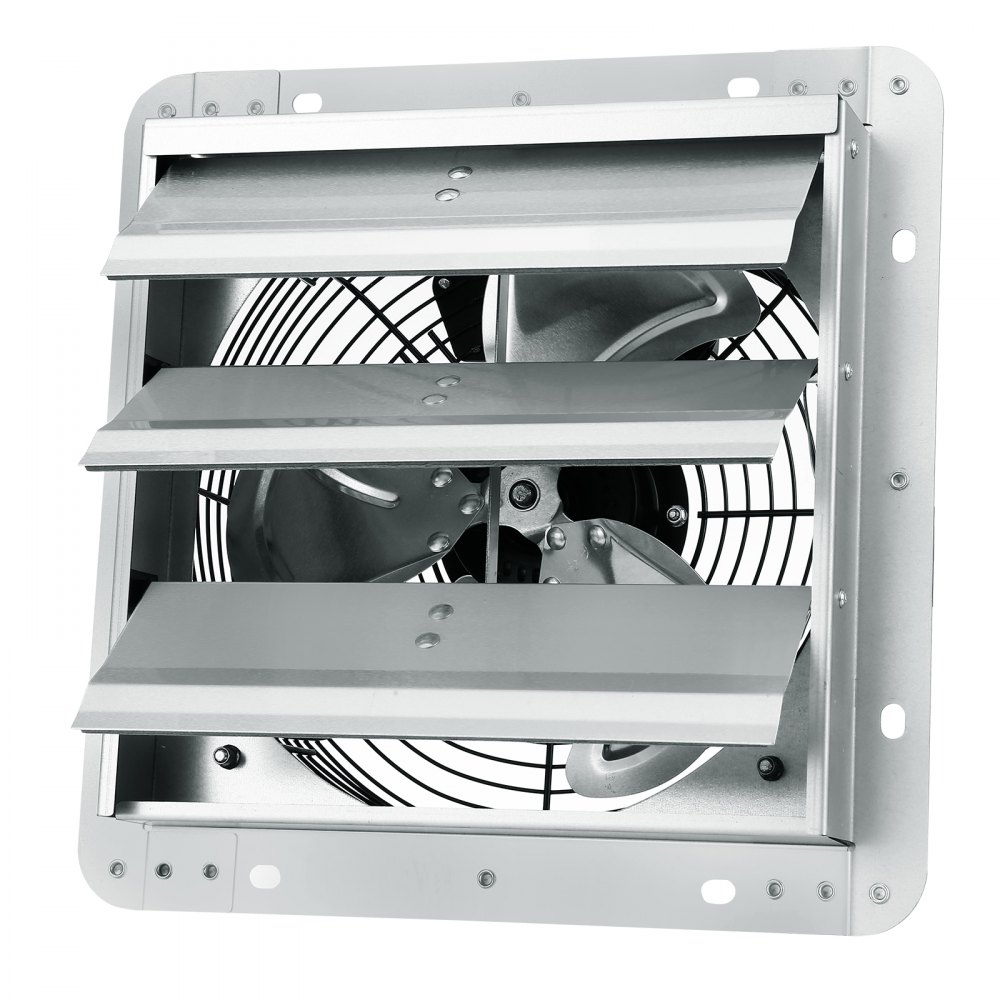 VEVOR exhaust fan, 254 mm, 1400 rpm, 753 CFM, aluminum wall-mounted fan with AC motor, ventilation and cooling for greenhouses, garages, sheds, shops
