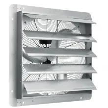 VEVOR Ventilatore di Scarico Serranda, 610 mm Alta velocità 1400 Giri/min 4800 m³/h, Ventilatore Soffitta Montaggio a Parete Alluminio Motore AC, Ventilazione Raffreddamento per Serre, Garage, Negozi
