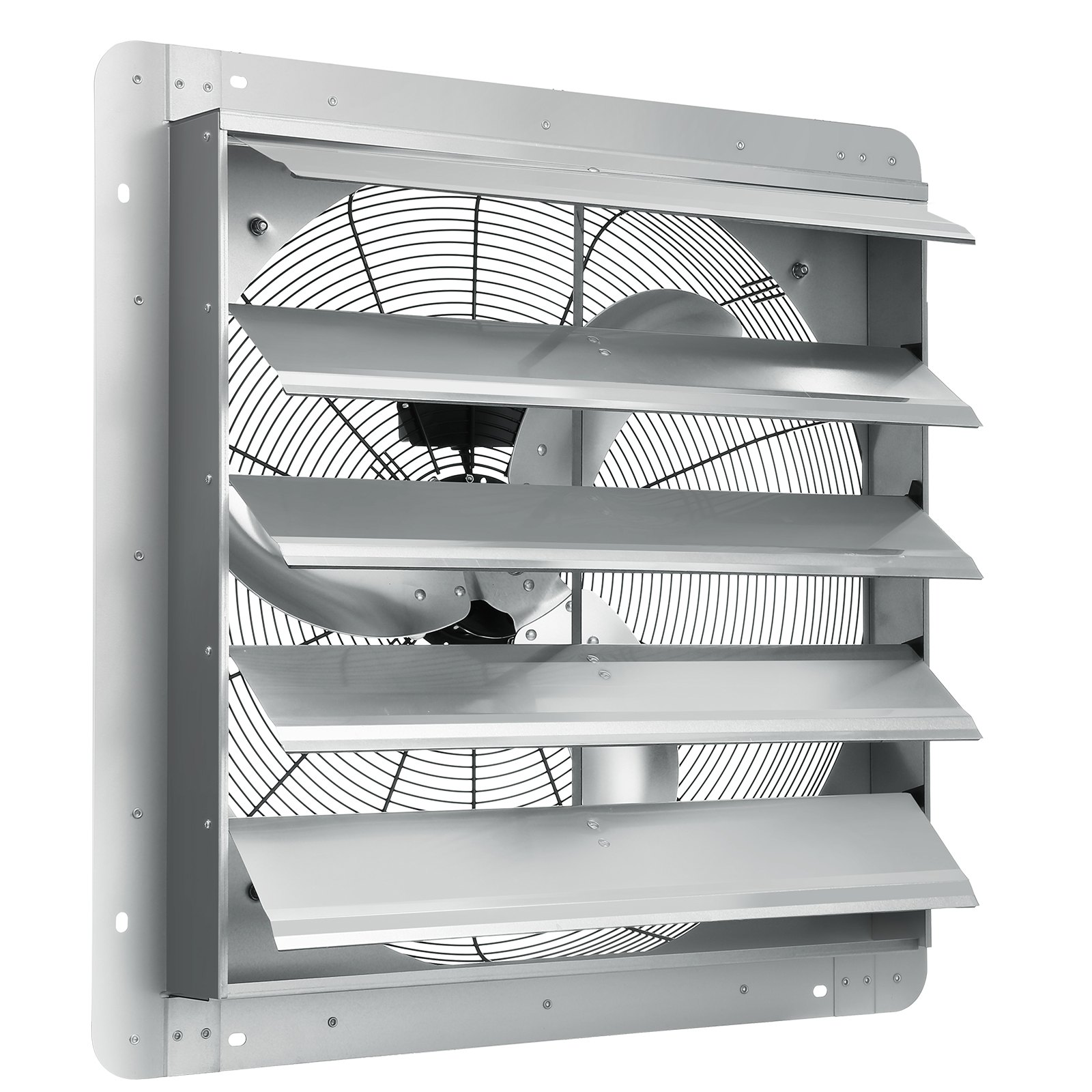 VEVOR Ventilatore di Scarico Serranda, 610 mm Alta velocità 1400 Giri/min 4800 m³/h, Ventilatore Soffitta Montaggio a Parete Alluminio Motore AC, Ventilazione Raffreddamento per Serre, Garage, Negozi